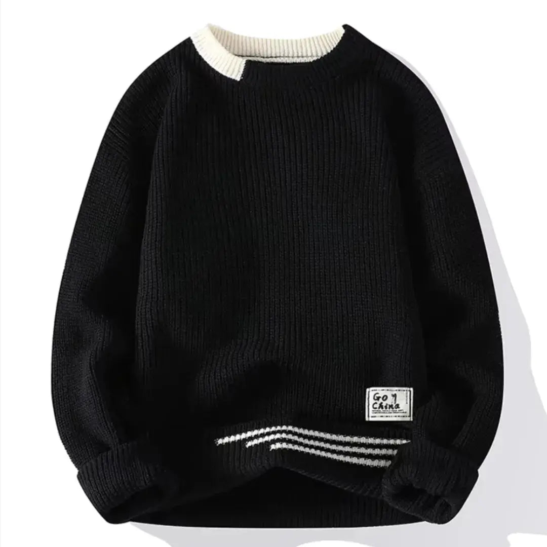 Raphael Vintage Inspired Crewneck Knit Sweater In Soft Beige With Relaxed Fit And Timeless Comfort
