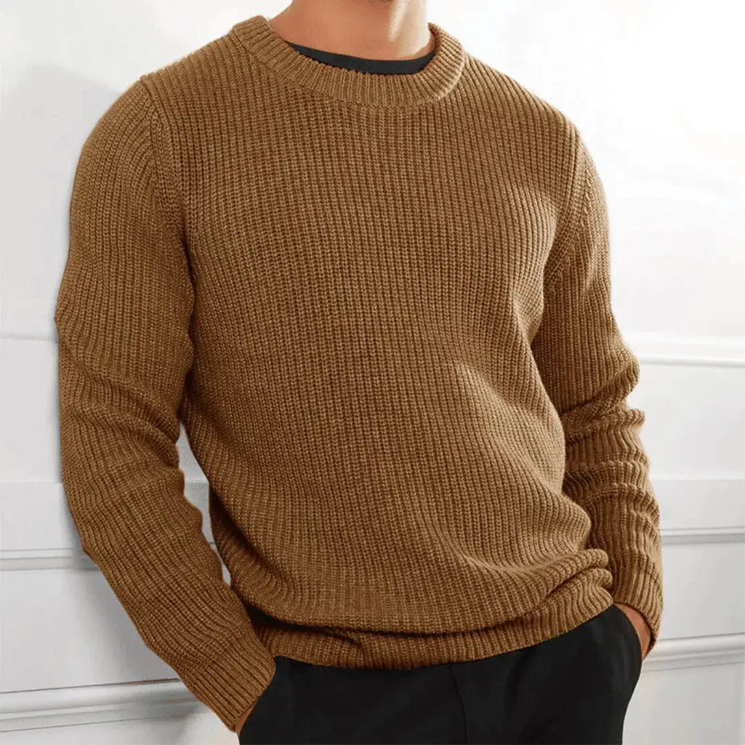 Premium Acrylic Knit Crewneck Sweater Buttery Soft Handmade TrendAura Unisex Daily Wear