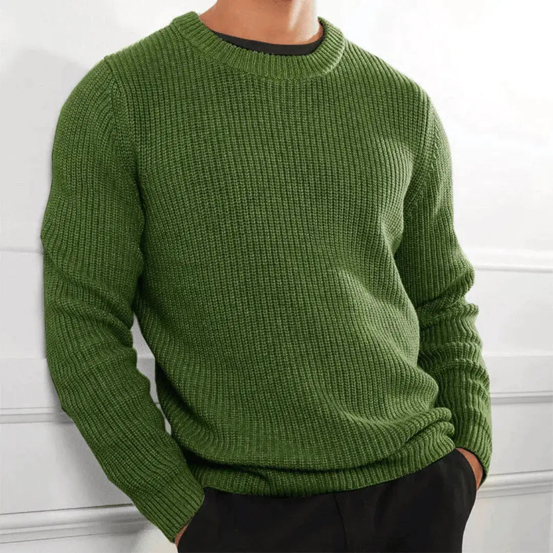 Premium Acrylic Knit Crewneck Sweater Buttery Soft Handmade TrendAura Unisex Daily Wear