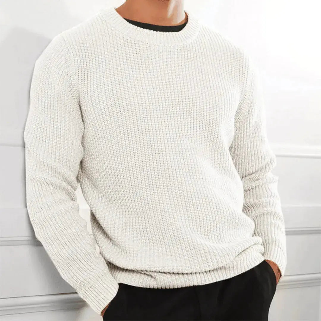Premium Acrylic Knit Crewneck Sweater Buttery Soft Handmade TrendAura Unisex Daily Wear