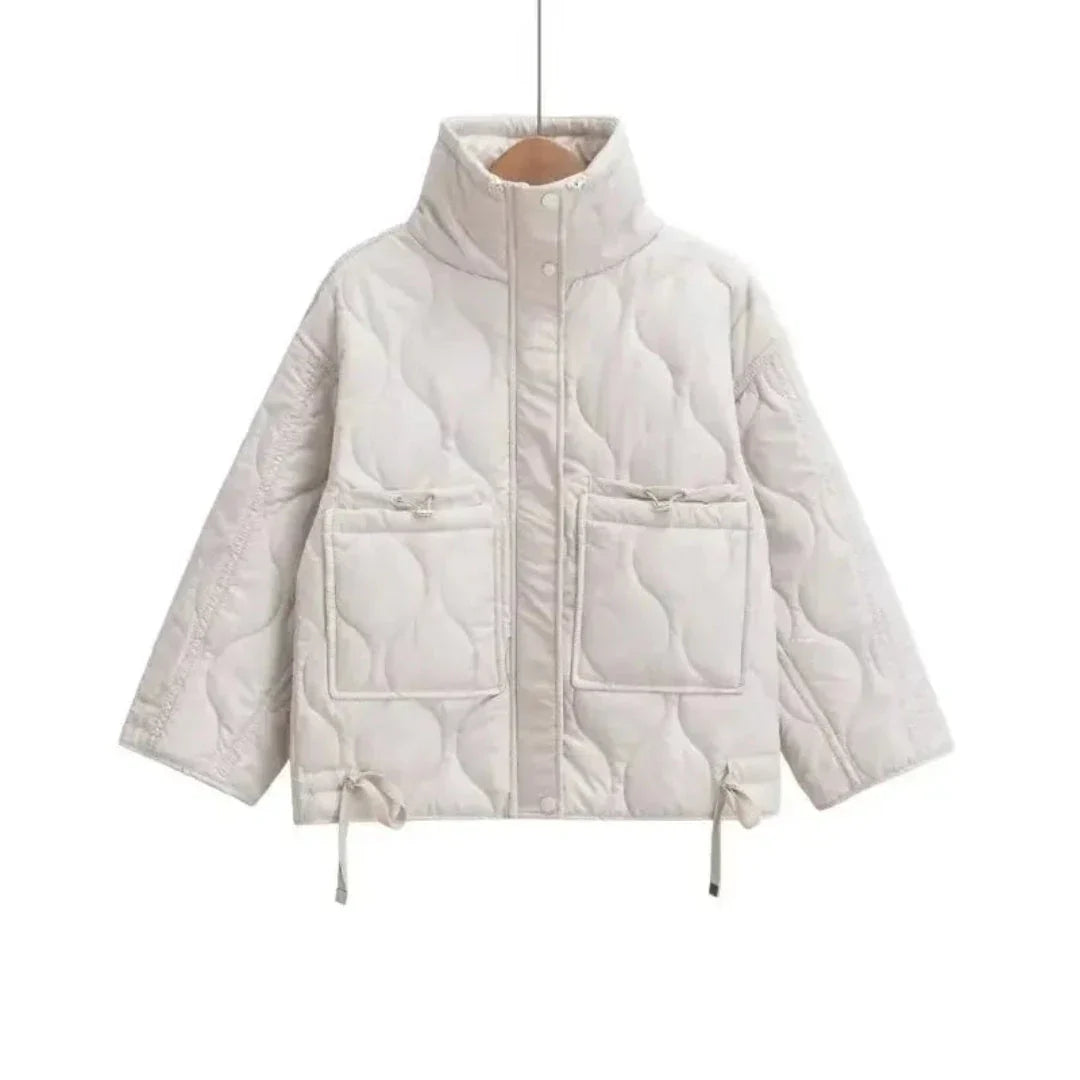 Raven Quilted Stand Collar Puffer Jacket