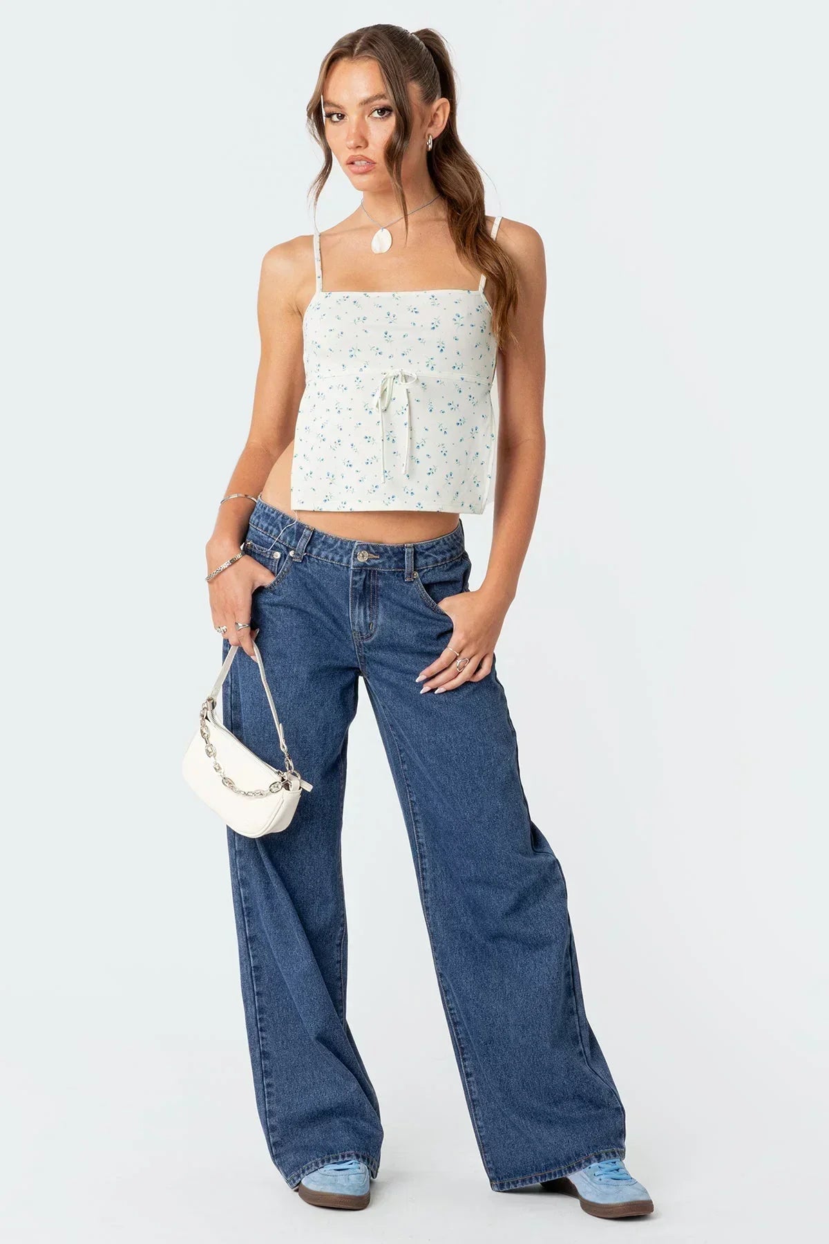 Larissa Women's Flared Jeans Flattering Low Waist Retro Style For Women Everyday Wear