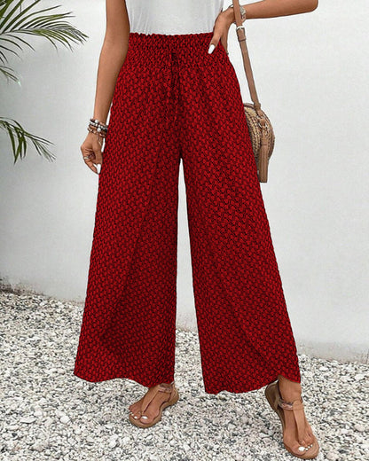 Women's Wide Leg Trousers with Relaxed Fit and Breathable Fabric
