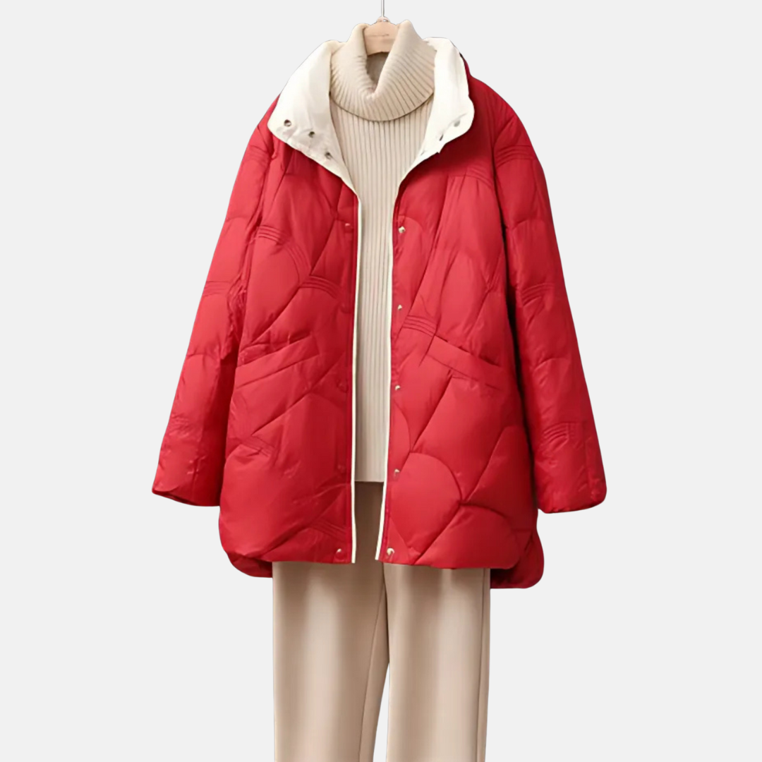 Women’s Jacket - Mid Length - Stand Collar - Quilted Pattern