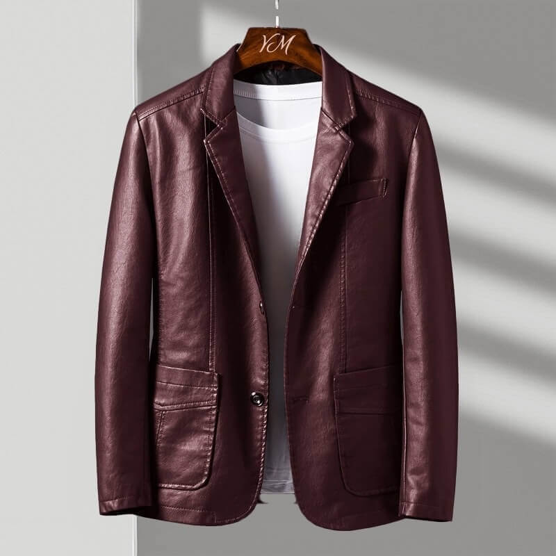Alessandro Verdi Men’s Leather Jacket – Classic Modern Outerwear