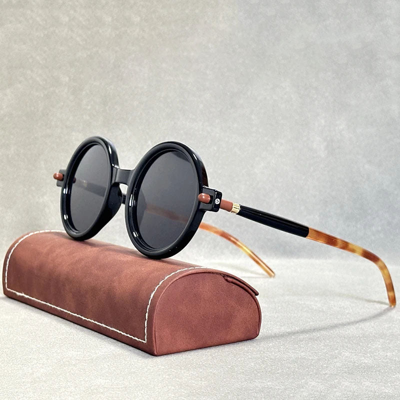RetroVue Luxe Round Sunglasses With Mirrored TAC Lenses UV400 Protection For Men And Women