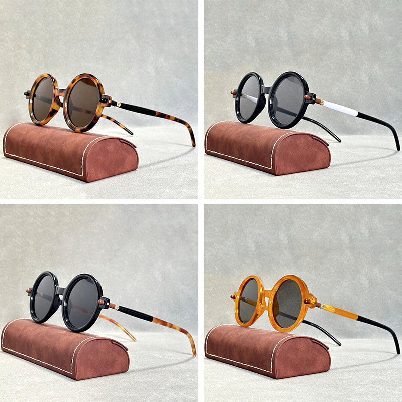RetroVue Luxe Round Sunglasses With Mirrored TAC Lenses UV400 Protection For Men And Women
