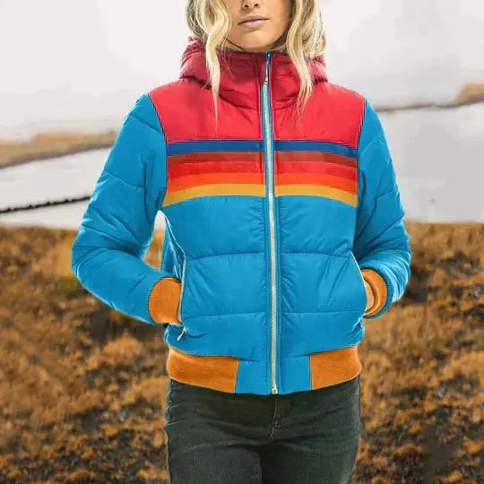 Retro Design Jacket for Women – Stylish & Warm Quilted Fit