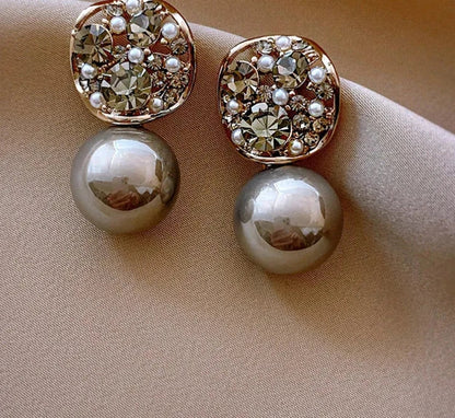 Retro U-shaped Geometric Earrings made of Brown Resin for Women