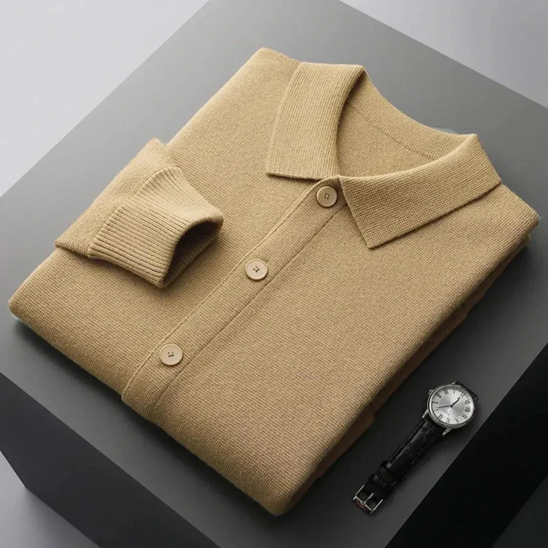 Riley Button-Up Wool Cardigan