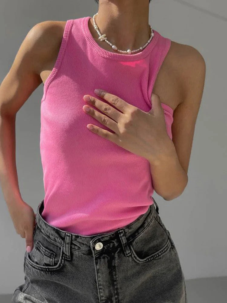 Ribbed tank top for women