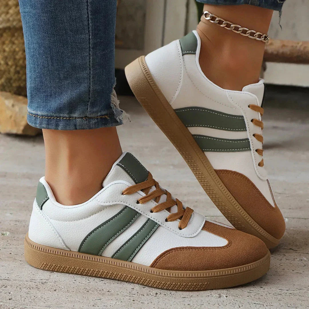 Riva Retro Stripe Suede Low-Top Sneakers