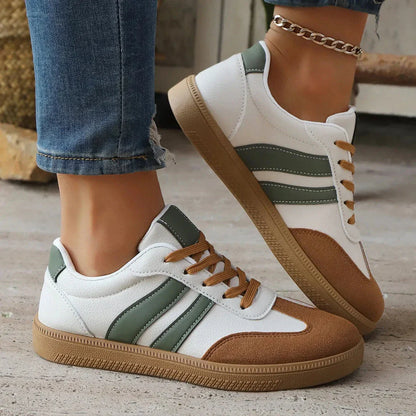 Riva Retro Stripe Suede Low-Top Sneakers