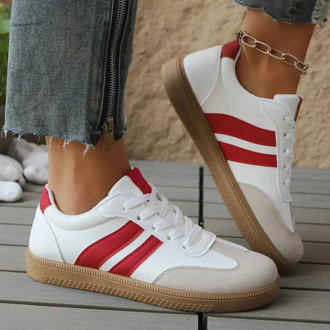 Riva Retro Stripe Suede Low-Top Sneakers