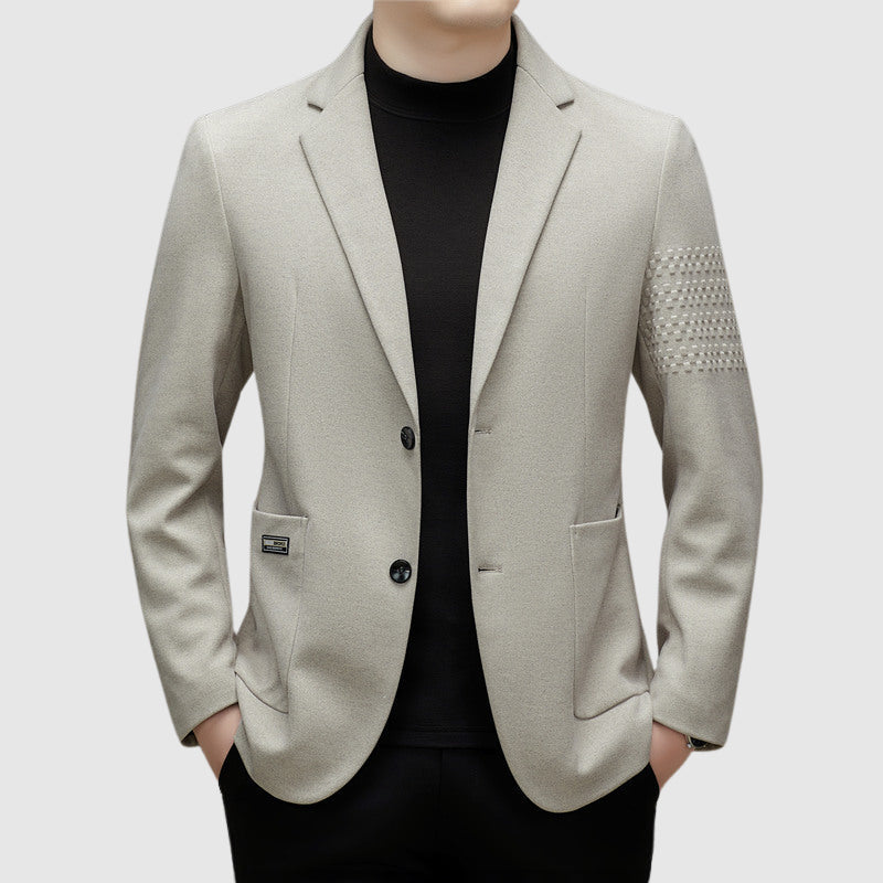 Roberto Russo L Homme Elegant Jacket For Style Conscious Men Minimalist Fit With Subtle Checkered Sleeve