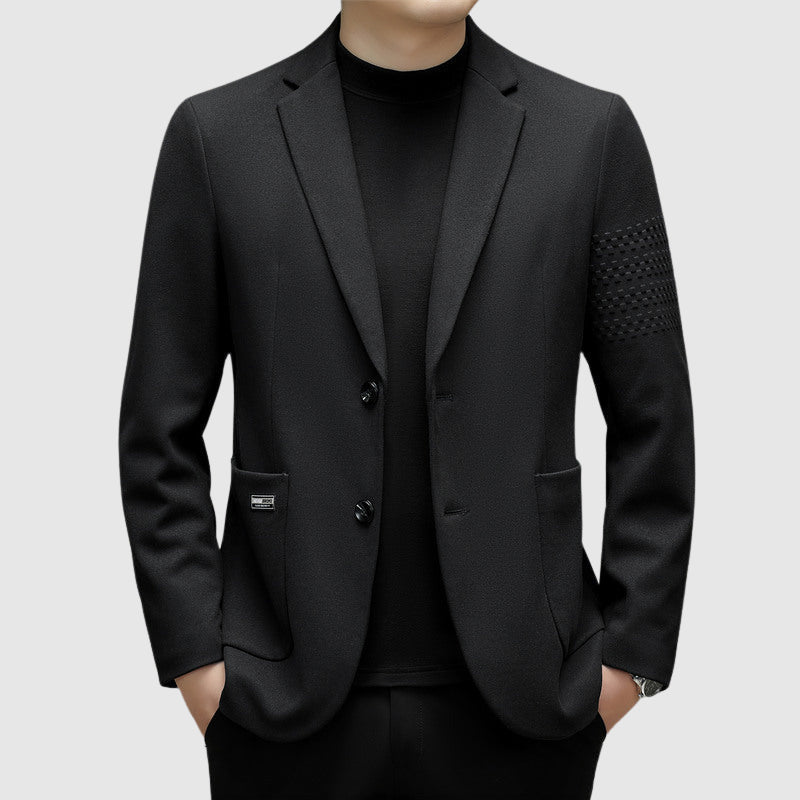 Roberto Russo L Homme Elegant Jacket For Style Conscious Men Minimalist Fit With Subtle Checkered Sleeve