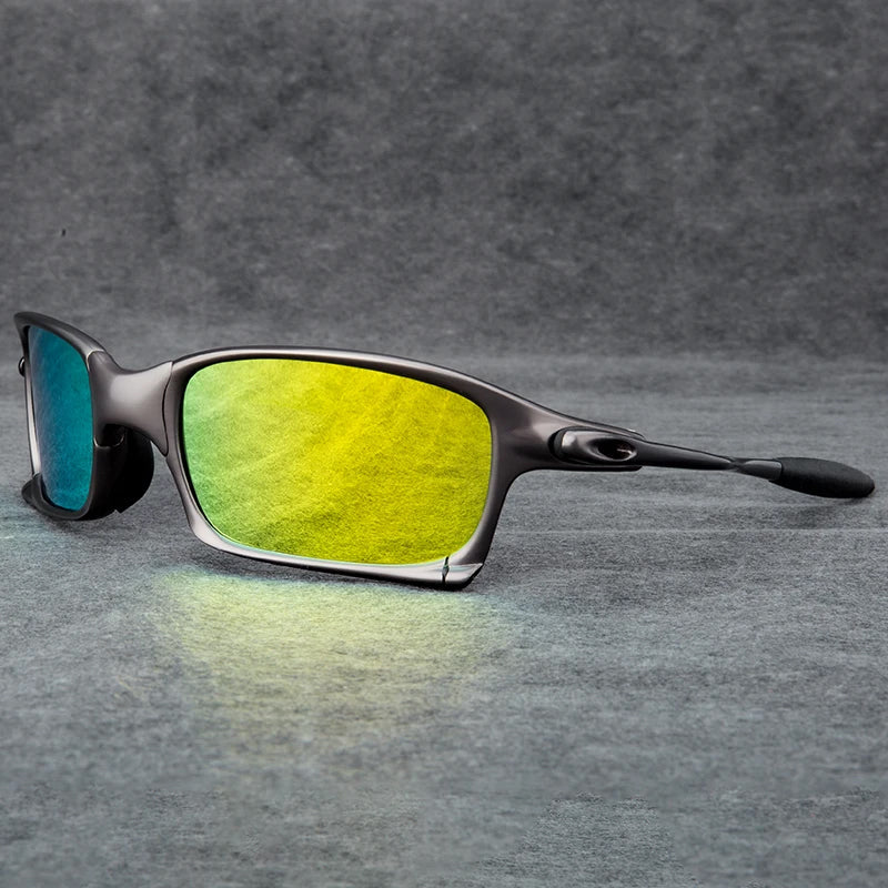 Roberto Russo Sun Strike Cycling Glasses for Men With Mirrored Red Lenses and Durable Frame