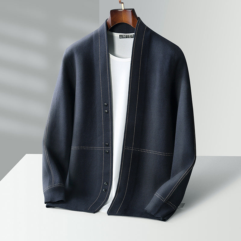 Jacob Wool Blend Cardigan For Men With Relaxed Fit And Button Closure Cozy Autumn Winter Layering Essential
