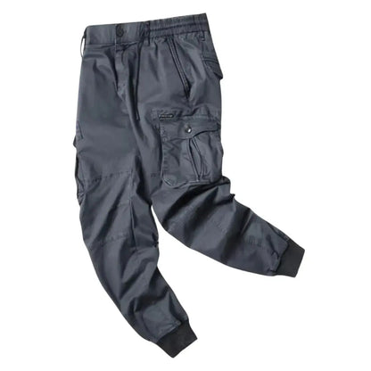 Roman Cargo Pants Durable Cotton With Multiple Pockets Stretchy Waist For Everyday Streetwear