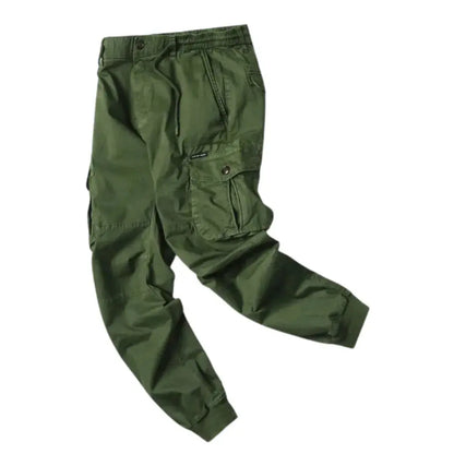 Roman Cargo Pants Durable Cotton With Multiple Pockets Stretchy Waist For Everyday Streetwear