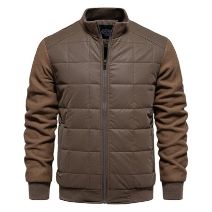 Men's Quilted Winter Jacket With Warmth And Classic Quilting For Outdoor And Everyday Wear