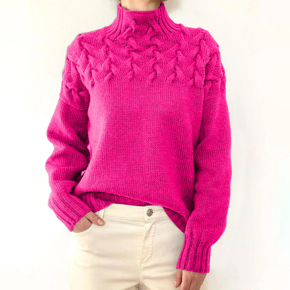 Milly Knitted Turtleneck Sweater For Women Warm Cozy Durable Soft Yarn Winter Fashion Essential For Stylish Everyday