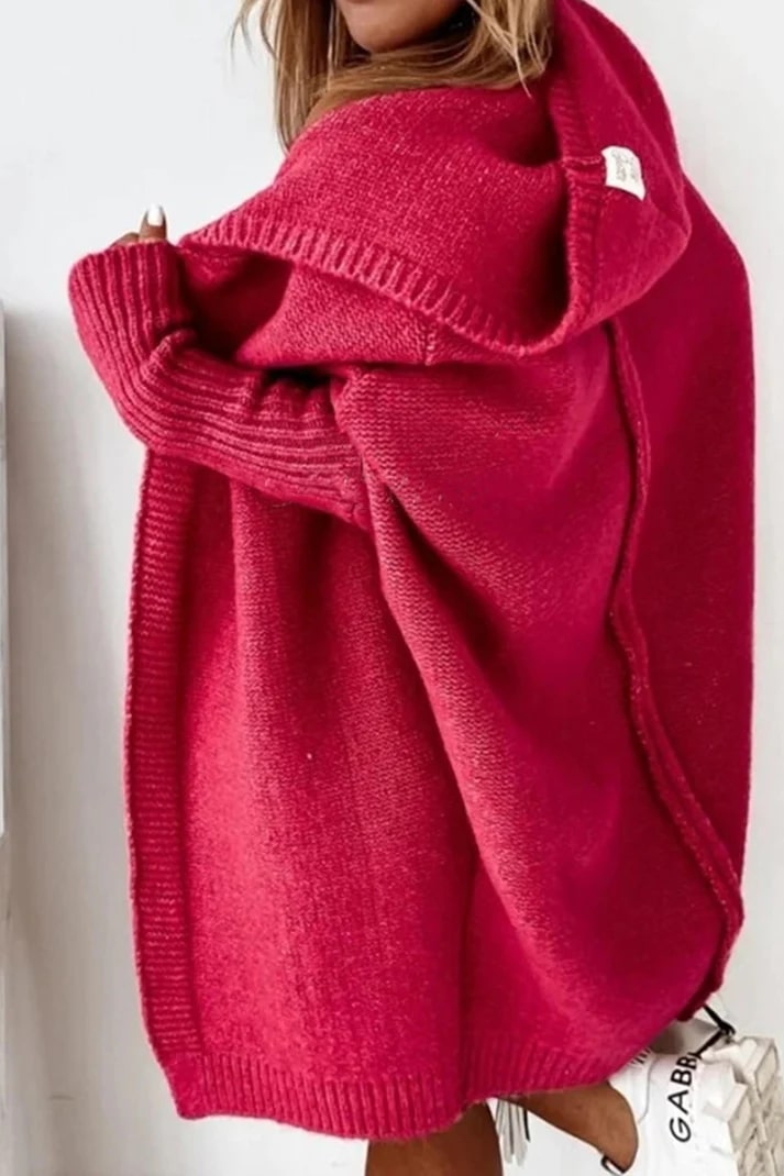 Oversized Knitted Hoodie Vest For Women Cozy Comfort And Casual Everyday Wear Essentials