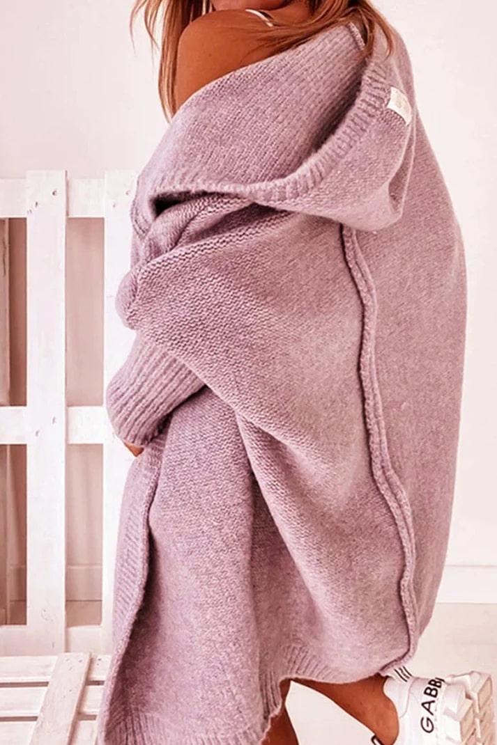 Oversized Knitted Hoodie Vest For Women Cozy Comfort And Casual Everyday Wear Essentials