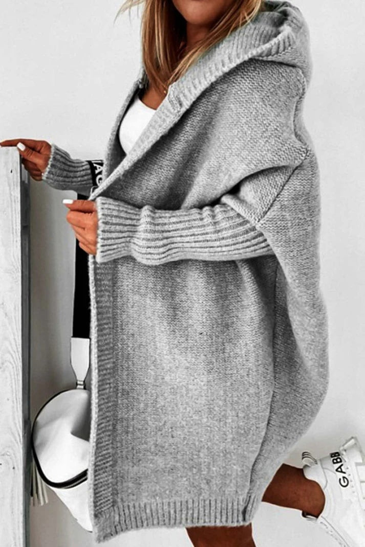 Oversized Knitted Hoodie Vest For Women Cozy Comfort And Casual Everyday Wear Essentials