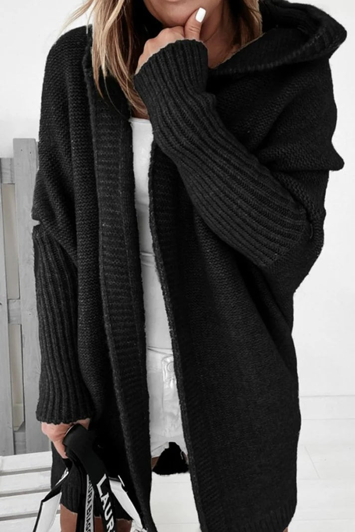 Oversized Knitted Hoodie Vest For Women Cozy Comfort And Casual Everyday Wear Essentials