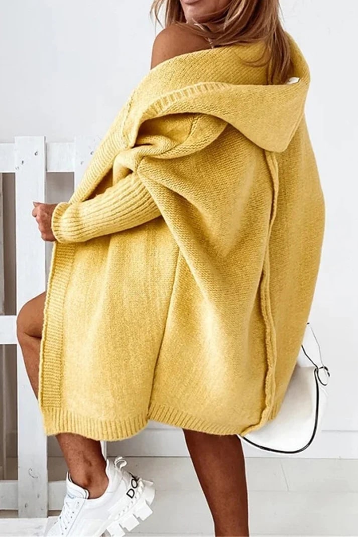 Oversized Knitted Hoodie Vest For Women Cozy Comfort And Casual Everyday Wear Essentials
