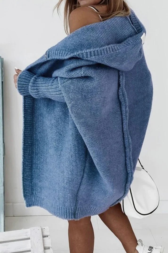 Oversized Knitted Hoodie Vest For Women Cozy Comfort And Casual Everyday Wear Essentials
