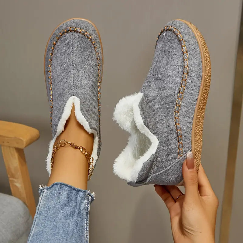 Round Toe Ankle Boots for Women – Stylish & Cozy Comfort
