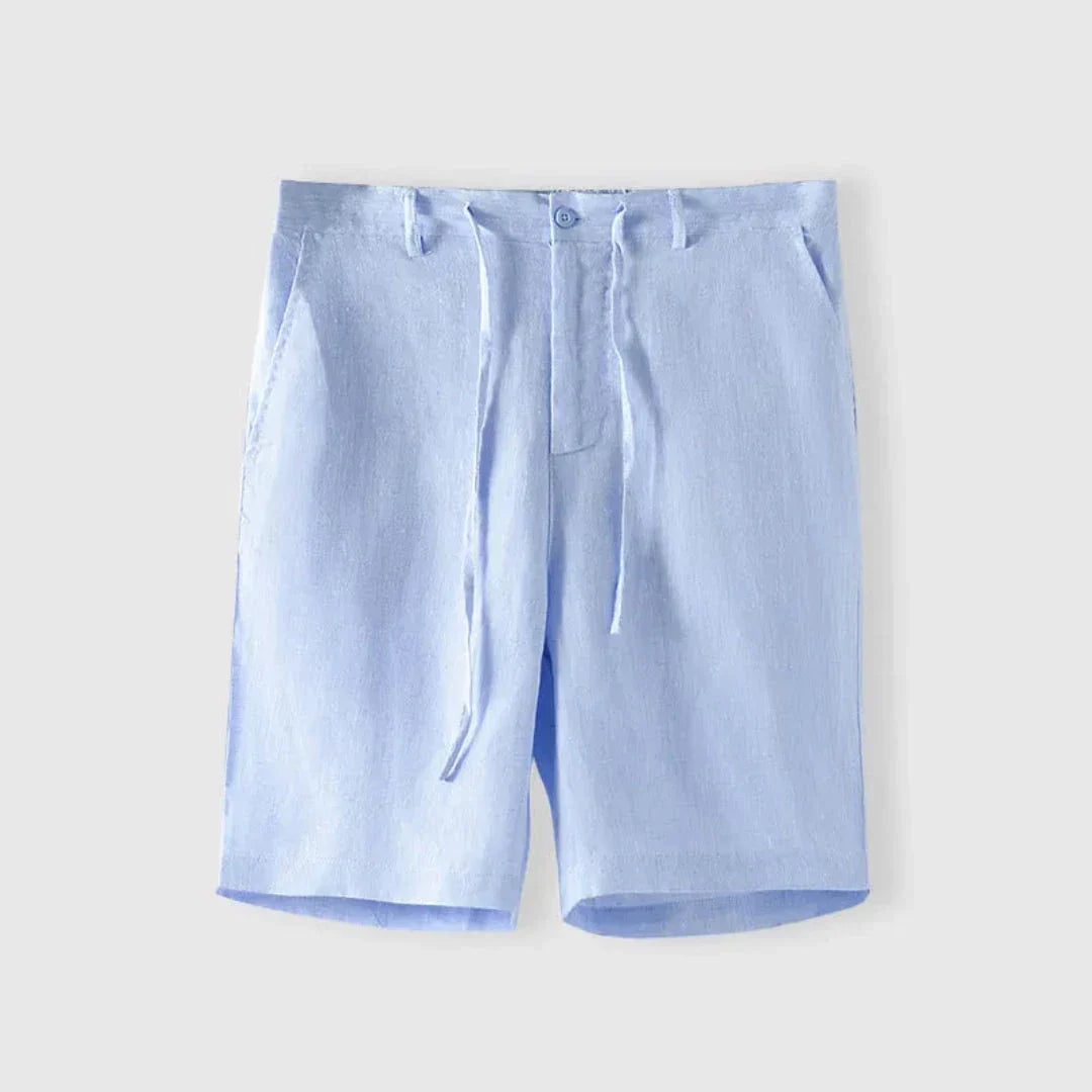 TrendAura Rovie Drawstring Linen Shorts For Men Lightweight Breathable Relaxed Fit Summer Casual Wear