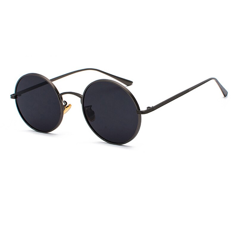 Round sunglasses for men with metal frame