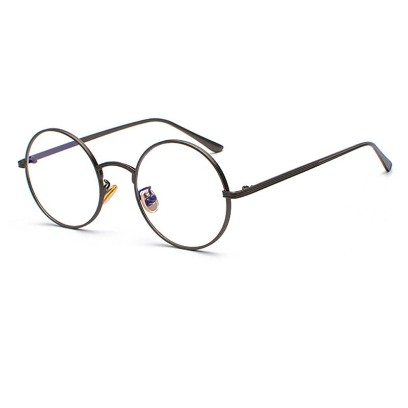 Round sunglasses for men with metal frame