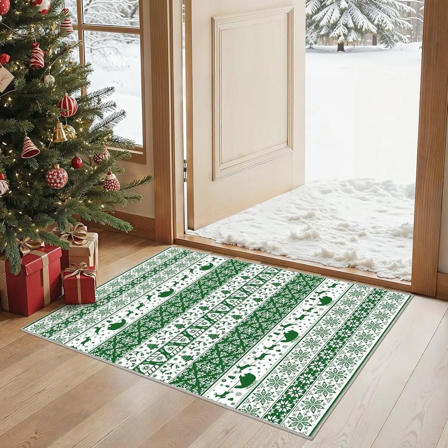 Washable Boho Farmhouse Bohemian Neutral Large Moroccan Geometric Soft No Slip Indoor Thin Floor Carpet for Bedroom Under Dining