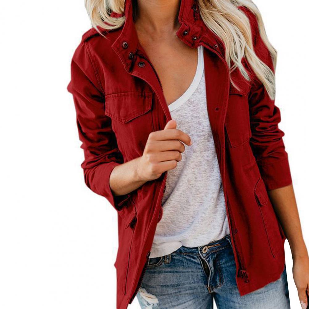 Long Sleeve Jacket For Women With Four Pockets For Versatile Everyday Wear And Travel