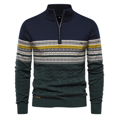 Neon Men's Pullover Sweater With Bold Ethnic Pattern Soft Warm Fabric Casual Streetwear For Modern Men
