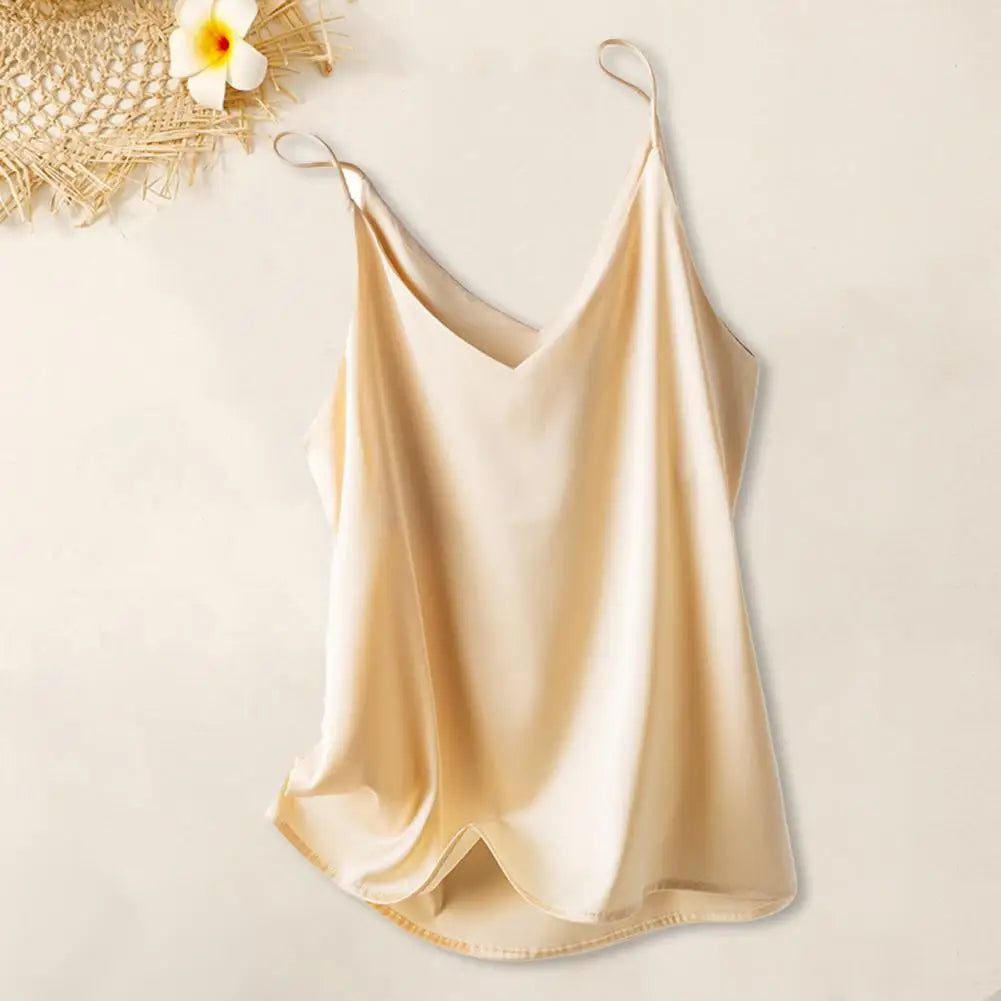 Adelheid | Sleeveless Silk Top for Women with Spaghetti Straps