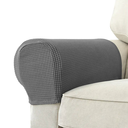 Textured Stretch Armrest Cover in Gray