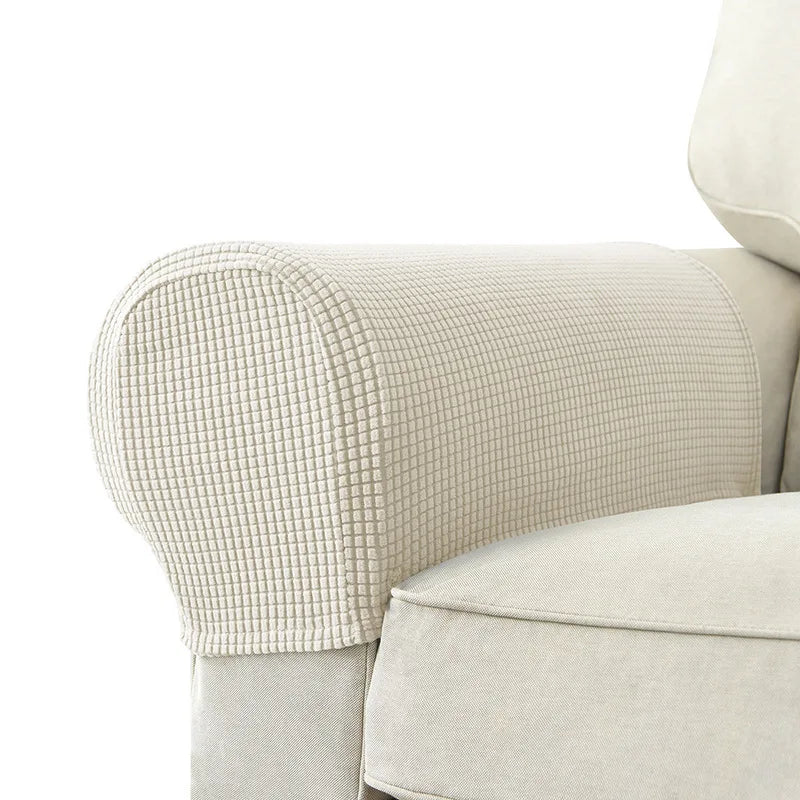 Textured Stretch Armrest Cover in Gray