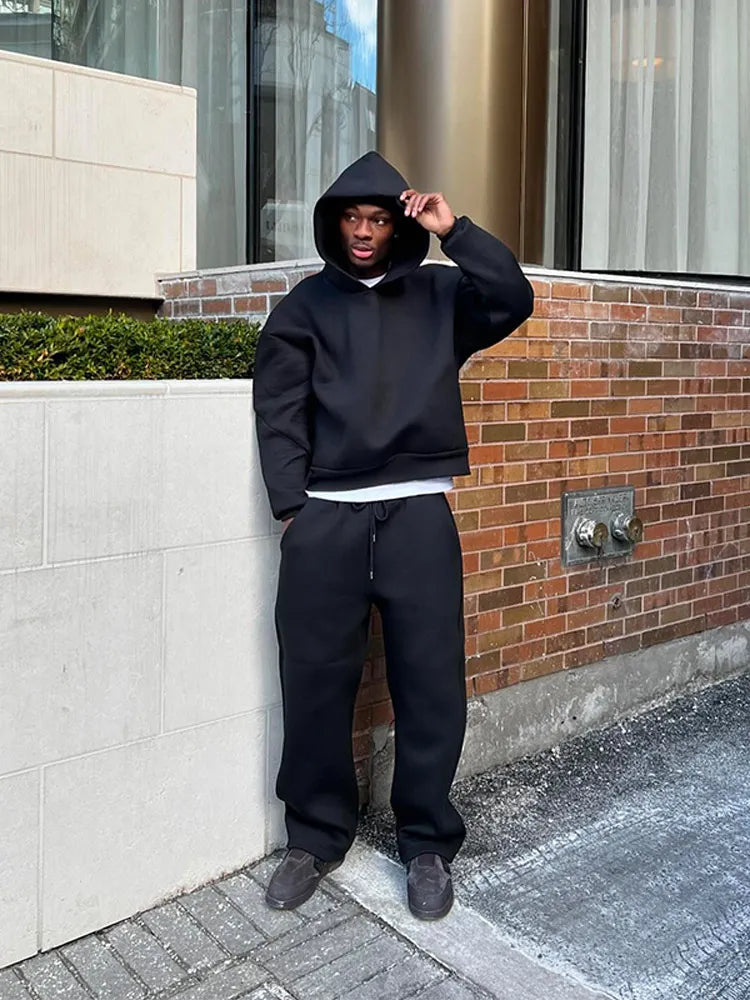 Neel Oversized Tracksuit for Men Ultimate Comfort Hooded Set With Loose Joggers For Everyday Casual Style
