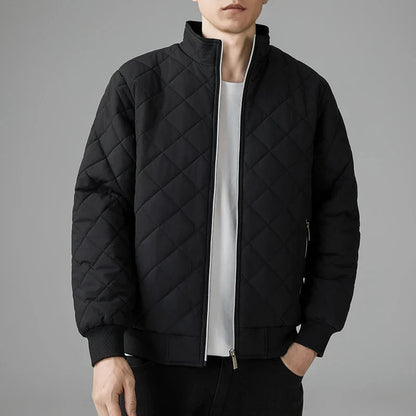 Dallin Padded Quilted Jacket For Men With High Performance Insulation Zipper Closure And Adjustable Hem