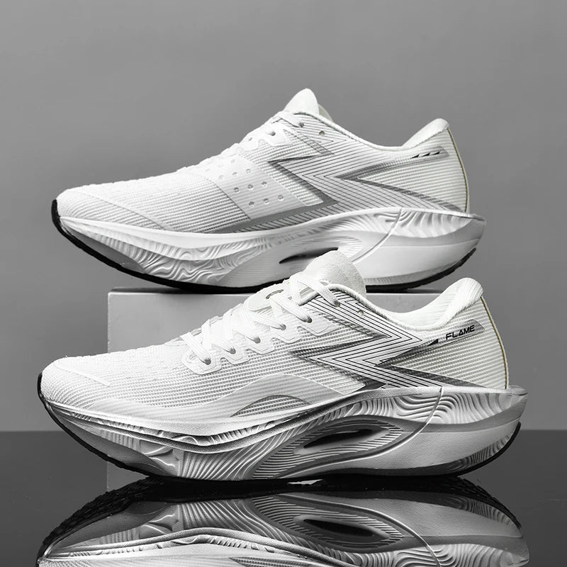 TrendAura Xcelerate V2 Running Sneakers With Carbon Plating Lightweight Moisture Wicking Mesh And Shock Absorbing Sole