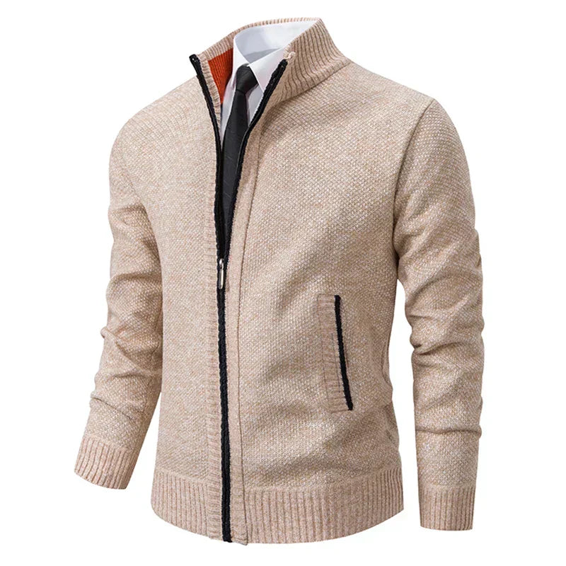 TrendAura Men's Fleece Vest Slim Fit Stand Collar Zipper Soft Warm Layering Outerwear