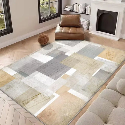 Modern Abstract Style Large Living Room Carpet Decoration Home Rugs for Bedroom Non-slip Lounge Rug Mat for Children Washable