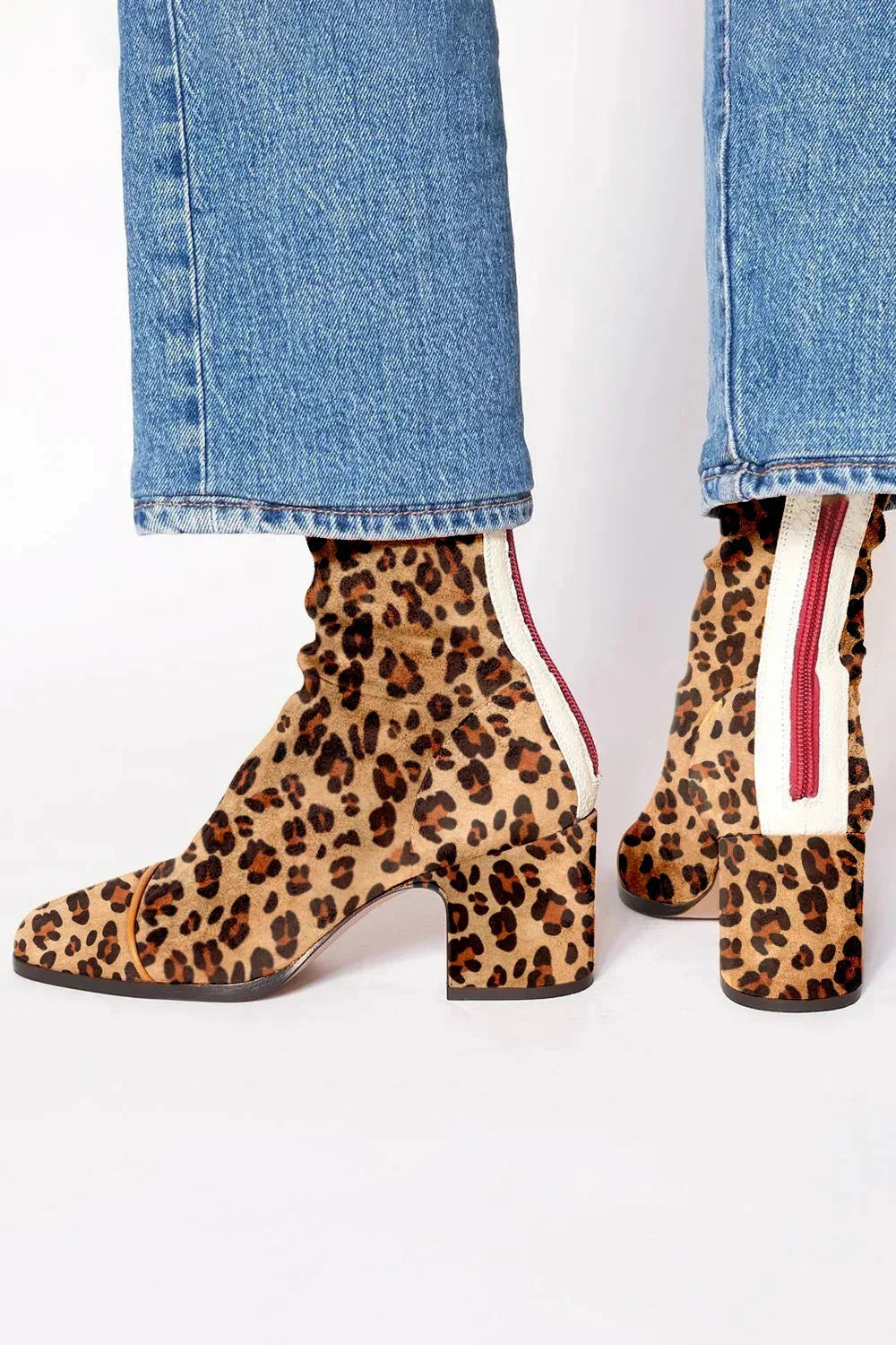 Women's Square Toe Heeled Boots with Sturdy Sole and Versatile Design