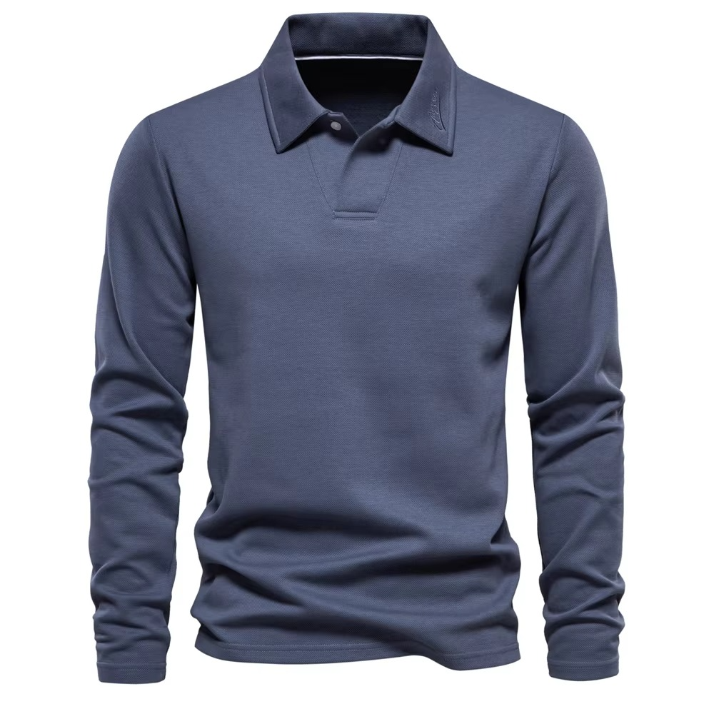 TrendAura Men's Embroidered Polo Shirt With Turn Down Collar For Polished Casual Golf Style