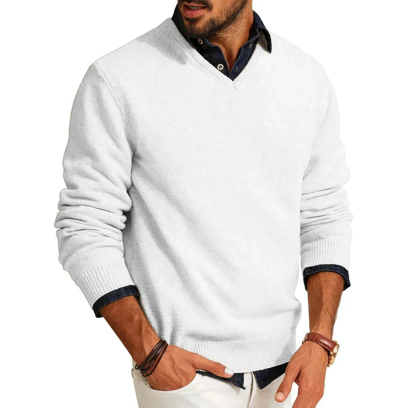 Michael Wool Blend Sweater For Men Lightweight Knit With Soft Warmth Versatile For Casual To Professional Wear